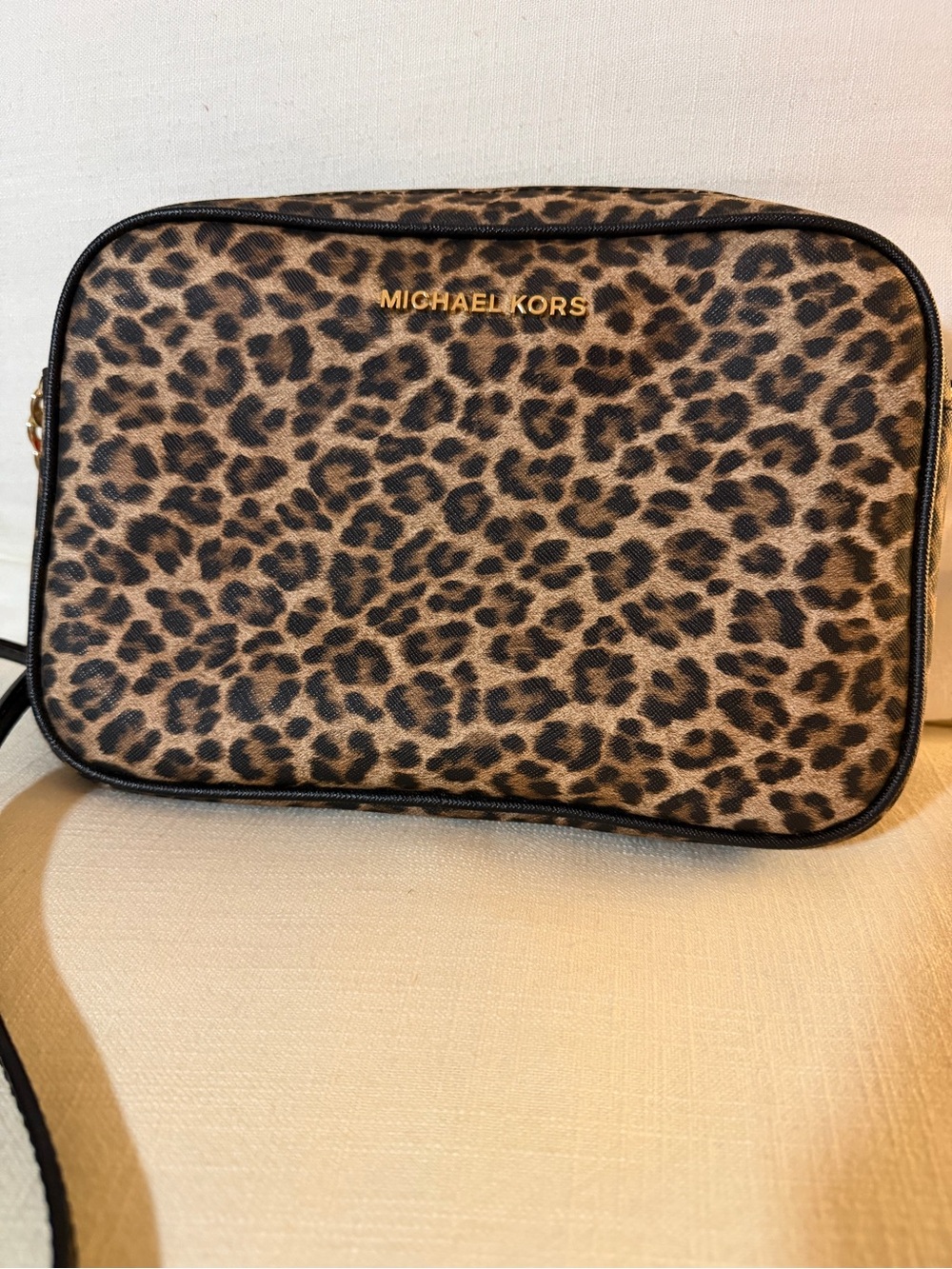 Michael Kors Leopard-Print Crossbody Bag - Brown & Black